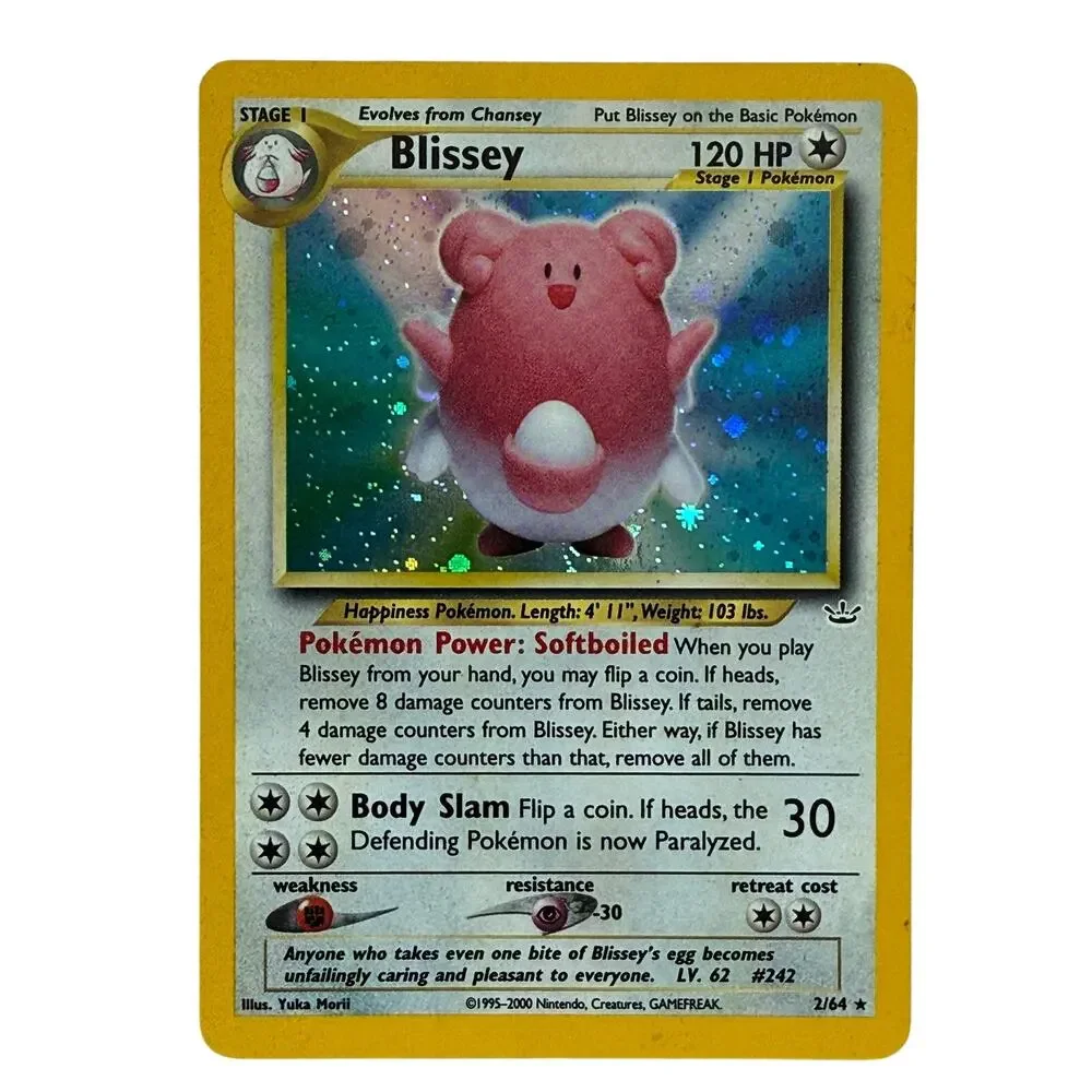 Pokémon TCG Blissey 02/64 Neo Revelation Unlimited Holo Rare Yuka Morii Card LP